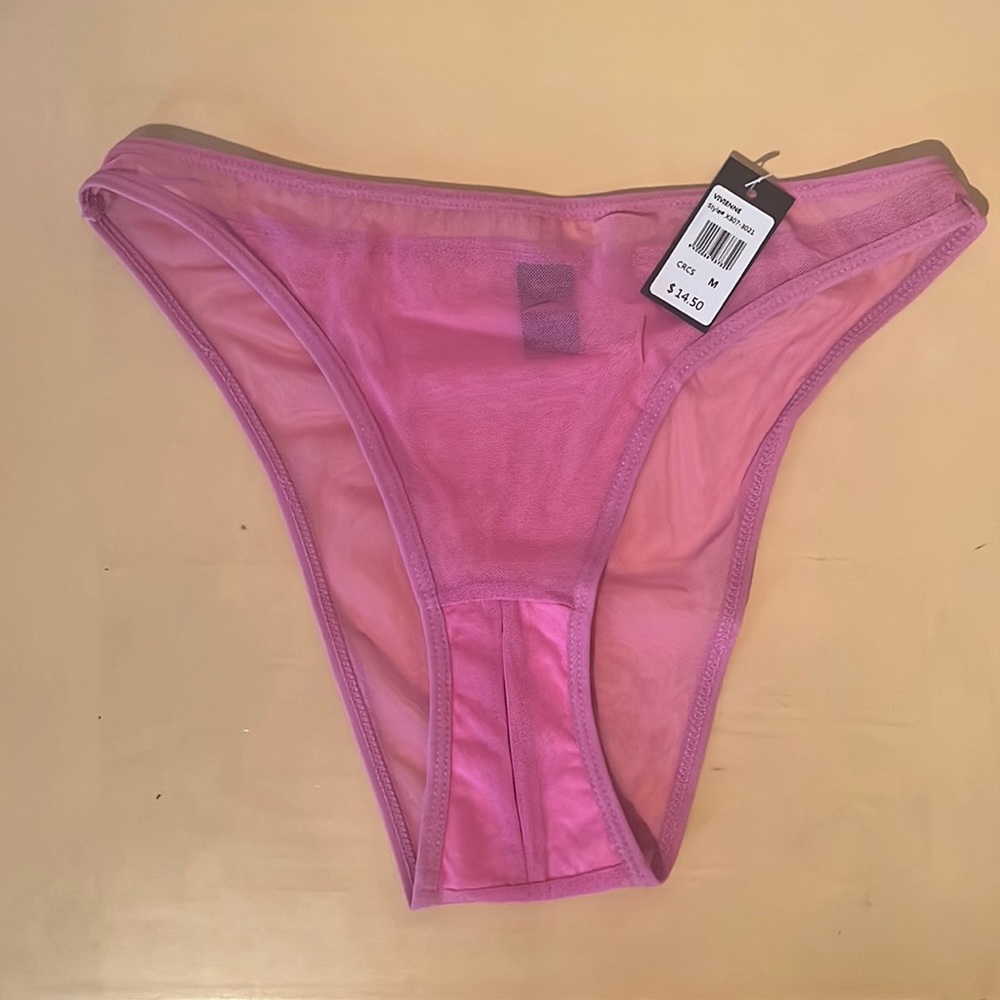 Frederick’s of Hollywood pink crotchless underwear M